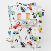 自動車のラッピングペーパー、子供の誕生日ギフト包装紙 ラッピングペーパーシート (インサイチュ)