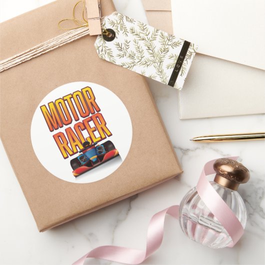 自動車のレーサーシール ラウンドシール (ギフト)