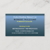 自動車のロゴを詳しく洗う 名刺 (裏面)