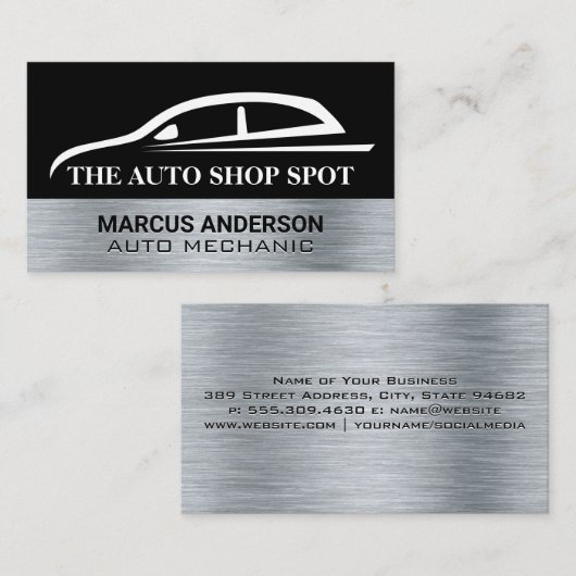 自動車のロモダンゴ 名刺 (正面/裏面)