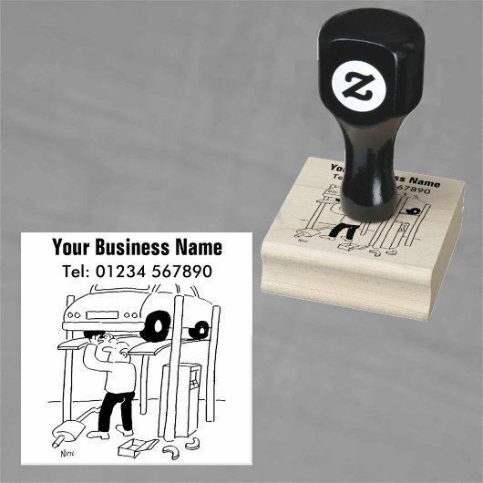 自動車の修理と修理スタンプ ラバースタンプ