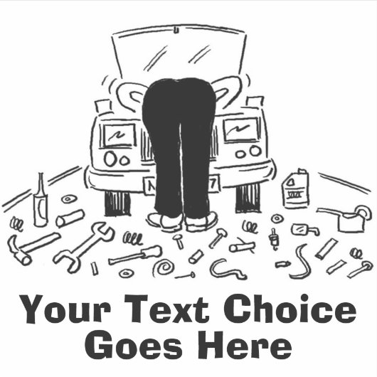 自動車の修理と修理 シール (正面)