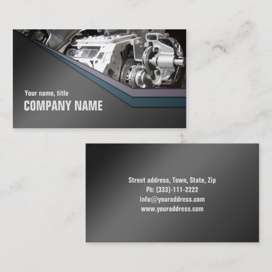自動車の修理の名刺を詳述する 名刺 (正面/裏面)
