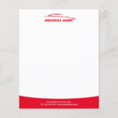 自動車の修理の赤モダンの自動車の詳細 チラシ (裏面)