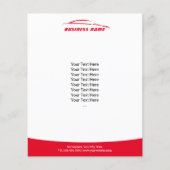 自動車の修理の赤モダンの自動車の詳細 チラシ (正面)