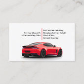 自動車の名刺を詳細に表示 名刺 (裏面)