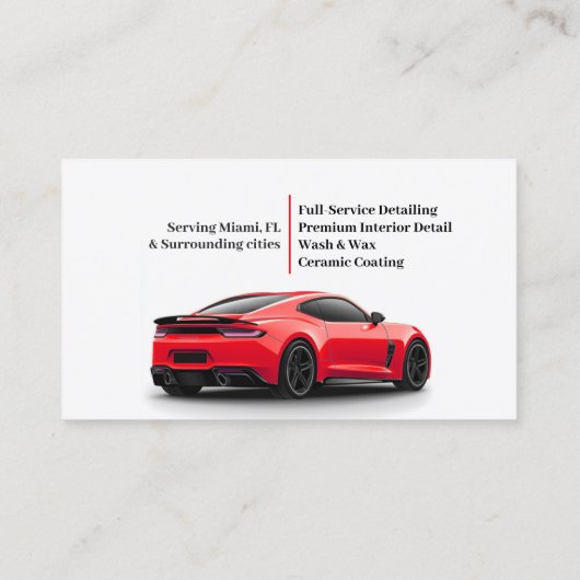 自動車の名刺を詳細に表示 名刺 (裏面)