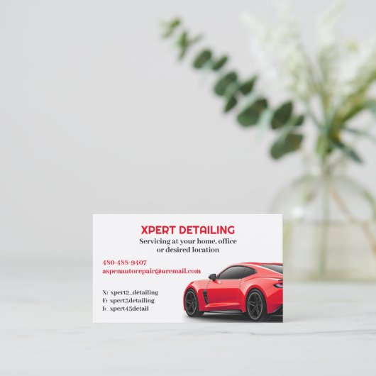 自動車の名刺を詳細に表示 名刺 (スタンド正面)