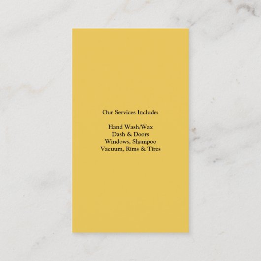 自動車の名刺を詳細に表示 名刺 (裏面)