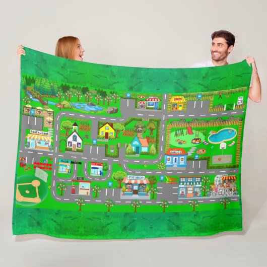 自動車の市街道路 フリースブランケット (インサイチュ)