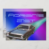 自動車の招待状 招待状 (正面/裏面)