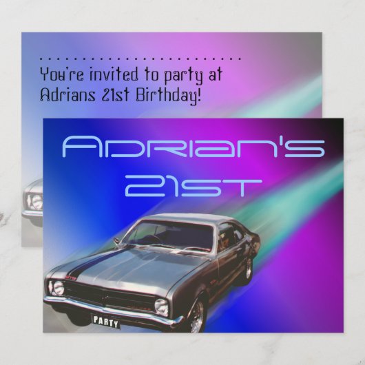 自動車の招待状 招待状 (正面/裏面)