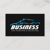 自動車の水のアウトライン黒の詳細を車の表示 名刺 (正面)