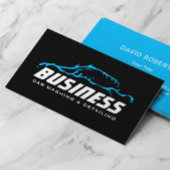 自動車の水のアウトライン黒の詳細を車の表示 名刺