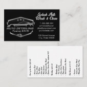 自動車の洗車詳細 | クリーニングサービス 名刺 (正面/裏面)