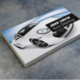 自動車の洗面の詳細をモダン表示 名刺