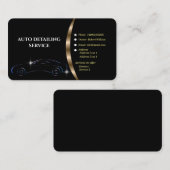 自動車の清掃用ロゴの詳細を自動で表示 名刺 (正面/裏面)