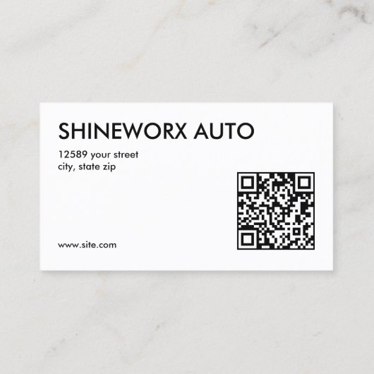 自動車の自動カスタマイカスタムズQR 名刺 (裏面)