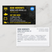 自動車の自動車修理整備士2サイドバス 名刺 (正面/裏面)