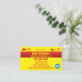 自動車の自動車修理整備士2サイドバス 名刺 (スタンド正面)