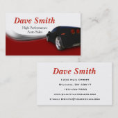 自動車の詳細とサービス 名刺 (正面/裏面)