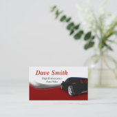 自動車の詳細とサービス 名刺 (スタンド正面)