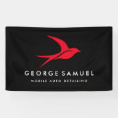 自動車の詳細な整備 | カー修理店 フライングバードロゴ 横断幕 (横)