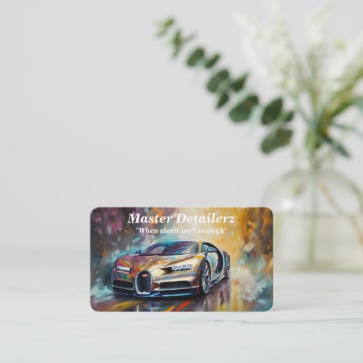 自動車の詳細な整備・修理 名刺 (スタンド正面)