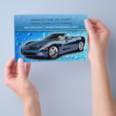 自動車の詳細な水滴フライヤーテンプレート チラシ (ハンドル)