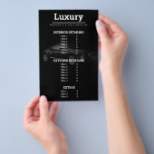 自動車の詳細クリーニング修理洗浄価格表 チラシ (ハンドル)