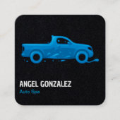 自動車の詳細プレミアム スクエア名刺 (正面)