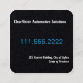 自動車の詳細プレミアム スクエア名刺 (裏面)