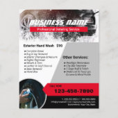 自動車の詳細プロフェッショナル洗車洗浄 チラシ (正面)