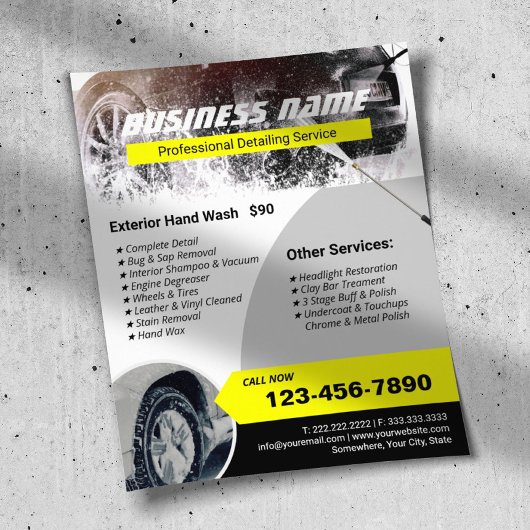 自動車の詳細洗浄 プロフェッショナルクリーニング チラシ