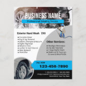 自動車の詳細洗浄 高圧洗浄機 プロの清掃 チラシ (正面)
