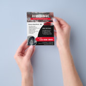 自動車の詳細洗車プロフェッショナル洗浄 チラシ (手)