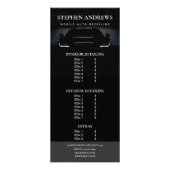 自動車の詳細清掃修理価格リスト ラックカード (正面)