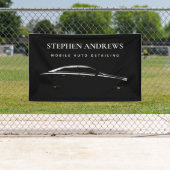 自動車の詳細清掃 自動車修理 ロゴ 横断幕 (インサイチュ)