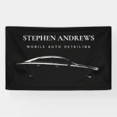 自動車の詳細清掃 自動車修理 ロゴ 横断幕 (横)