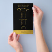 自動車の詳細清掃 自動車修理 価格リスト チラシ (ハンドル)