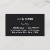 自動車の詳細自動スパモダンブラックブルーカー 名刺 (裏面)