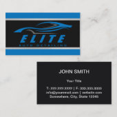 自動車の詳細自動スパモダンブラックブルーカー 名刺 (正面/裏面)