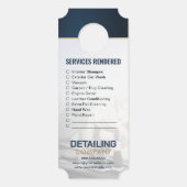 自動車の詳細自動清掃サービスのウィンドウハンガー ドアノブサイン (裏面)