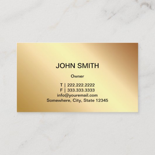 自動車の詳細自動車修理モダン金ゴールド 名刺 (裏面)
