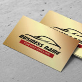 自動車の詳細自動車修理モダン金ゴールド 名刺