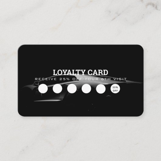 自動車の詳細車のクリーン修理ロイヤリティカード 名刺 (正面)
