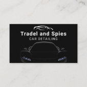 自動車の詳細車のプロフェッショナルブラック 名刺 (正面)