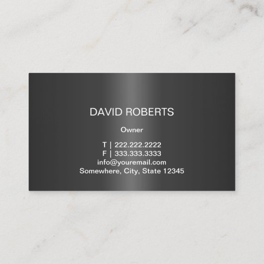 自動車の詳細車のプロフェッショナルブラック 名刺 (裏面)