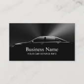 自動車の詳細車のプロフェッショナルブラック 名刺 (正面)