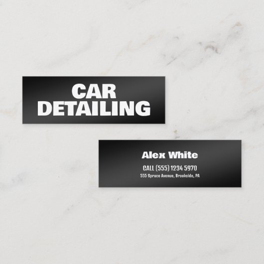 自動車の詳細 スキニー名刺 (正面/裏面)